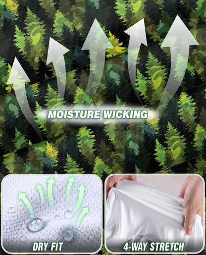 Pine Tree Pattern Sleeveless Polo Shirt for Women – Nature Outdoor Style | Netecom