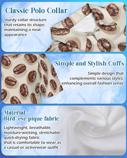 Coffee Bean Polo Shirt for Men – Casual Cafe Style | Netecom