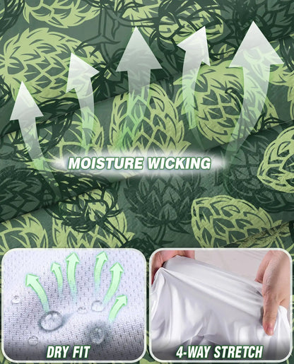 Hops Pattern Sleeveless Polo Shirt for Women – Botanical Craft Style | Netecom