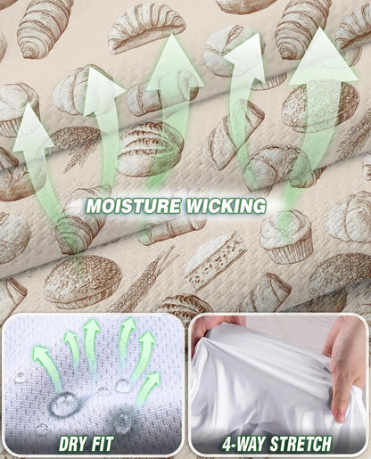 Pastry Pattern Sleeveless Polo Shirt for Women – Cute Bakery Food Style | Netecom