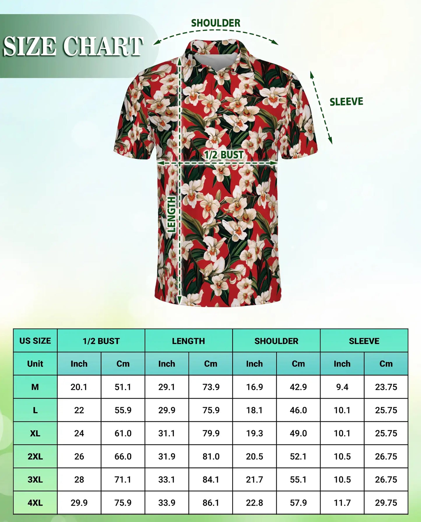 Red Floral Polo Shirt – Tropical Orchid Print | Netecom