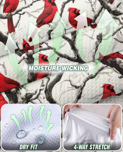 Red Cardinals Sleeveless Polo Shirt for Women – Elegant Bird Nature Style | Netecom