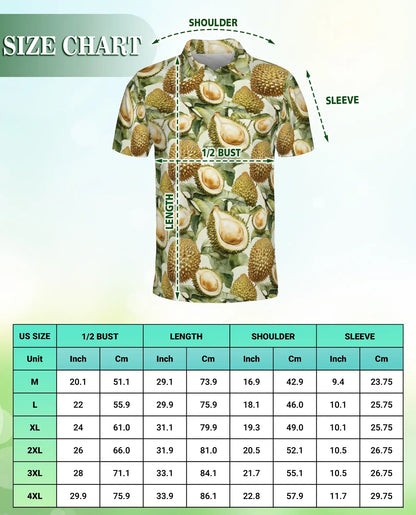 Durian Polo Shirt – Tropical Fruit Print | Netecom