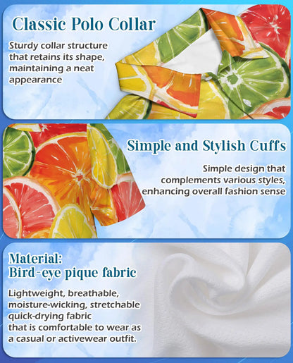 Citrus Slice Polo Shirt for Men – Fresh Summer Style | Netecom