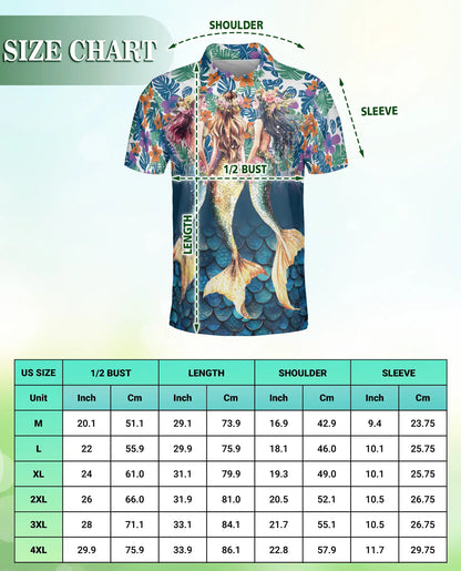 Mermaid Floral Hawaiian Polo Shirt – Tropical Style | Netecom