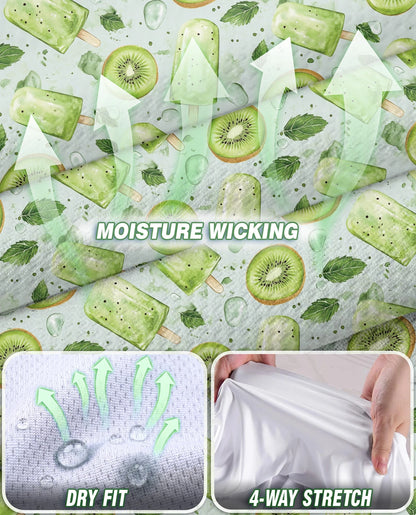 Kiwi Ice Cream Sleeveless Polo Shirt for Women – Cute Fruit Summer Style | Netecom