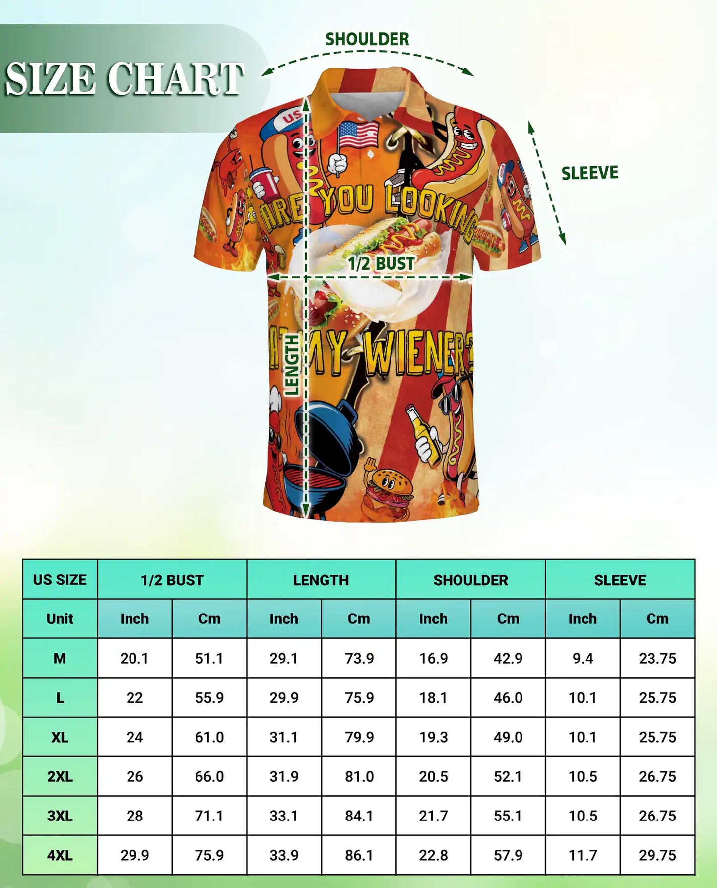 Funny Hot Dog Polo Shirt - Patriotic BBQ Party Style | Netecom