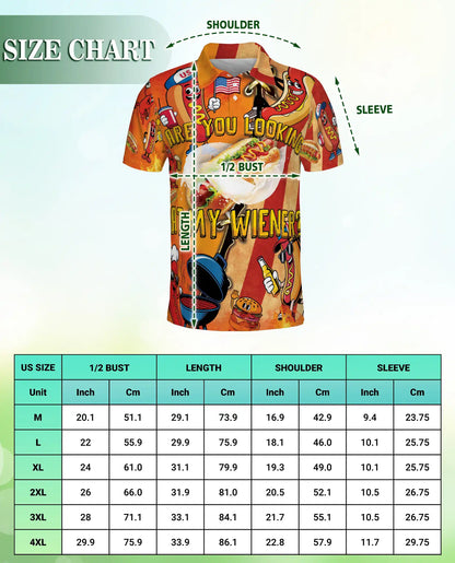 Funny Hot Dog Polo Shirt - Patriotic BBQ Party Style | Netecom
