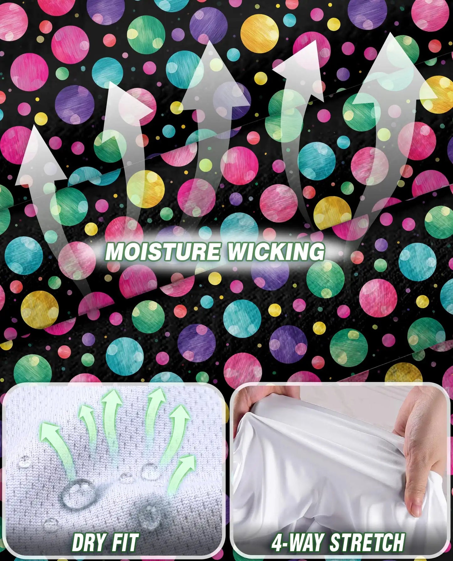 Colorful Polka Dots Sleeveless Polo Shirt for Women  | Netecom