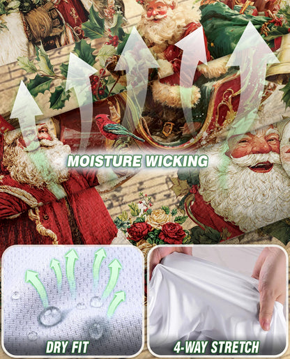 Vintage Music Santa Sleeveless Polo Shirt for Women – Christmas Holiday Style | Netecom
