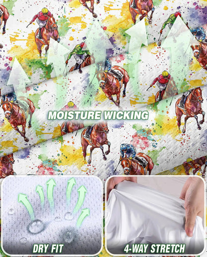 Horse Racing Pattern Sleeveless Polo Shirt for Women – Equestrian Sport Style | Netecom
