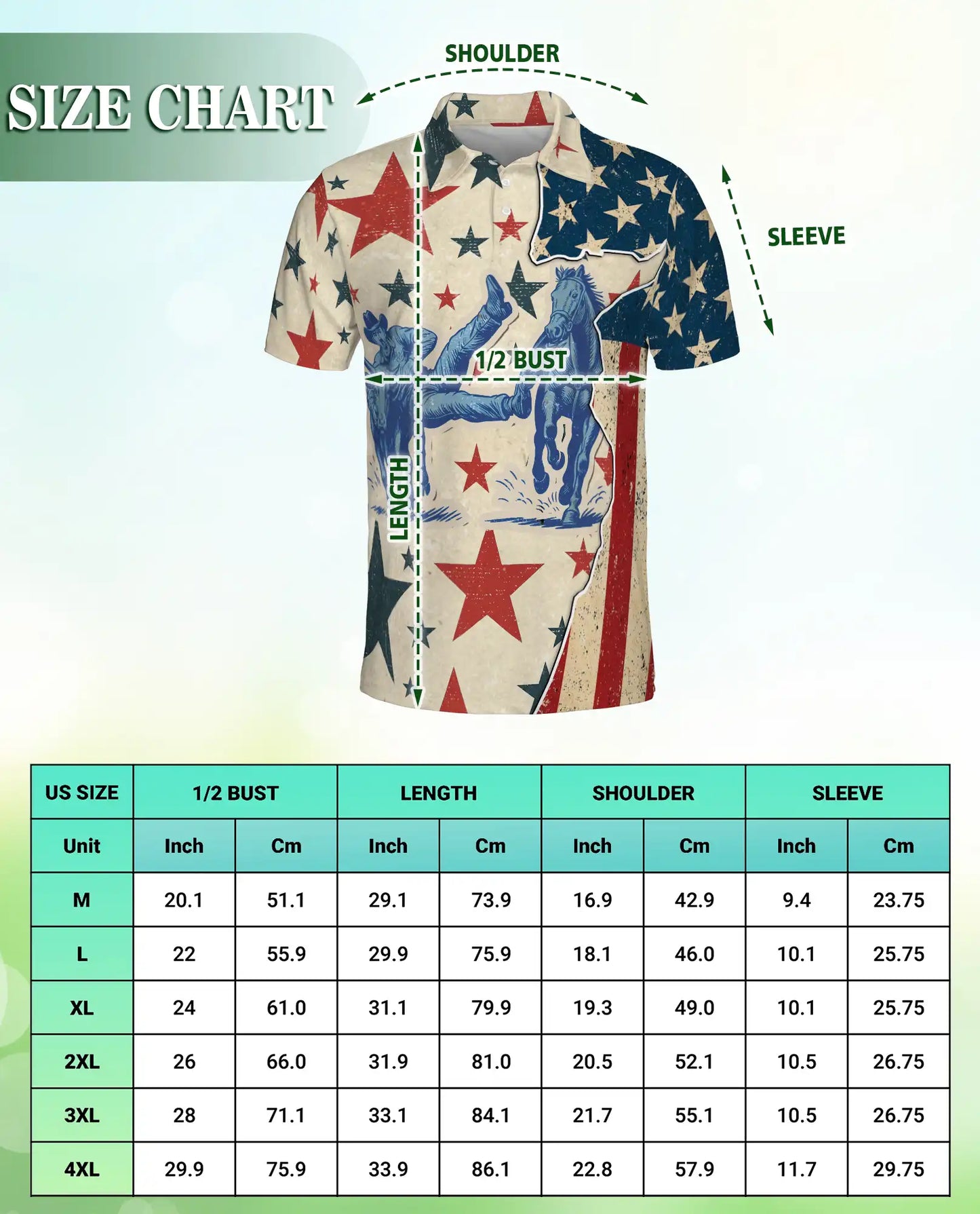 Vintage Cowboy Rodeo Polo Shirt Patriotic Western Stars Print | Netecom