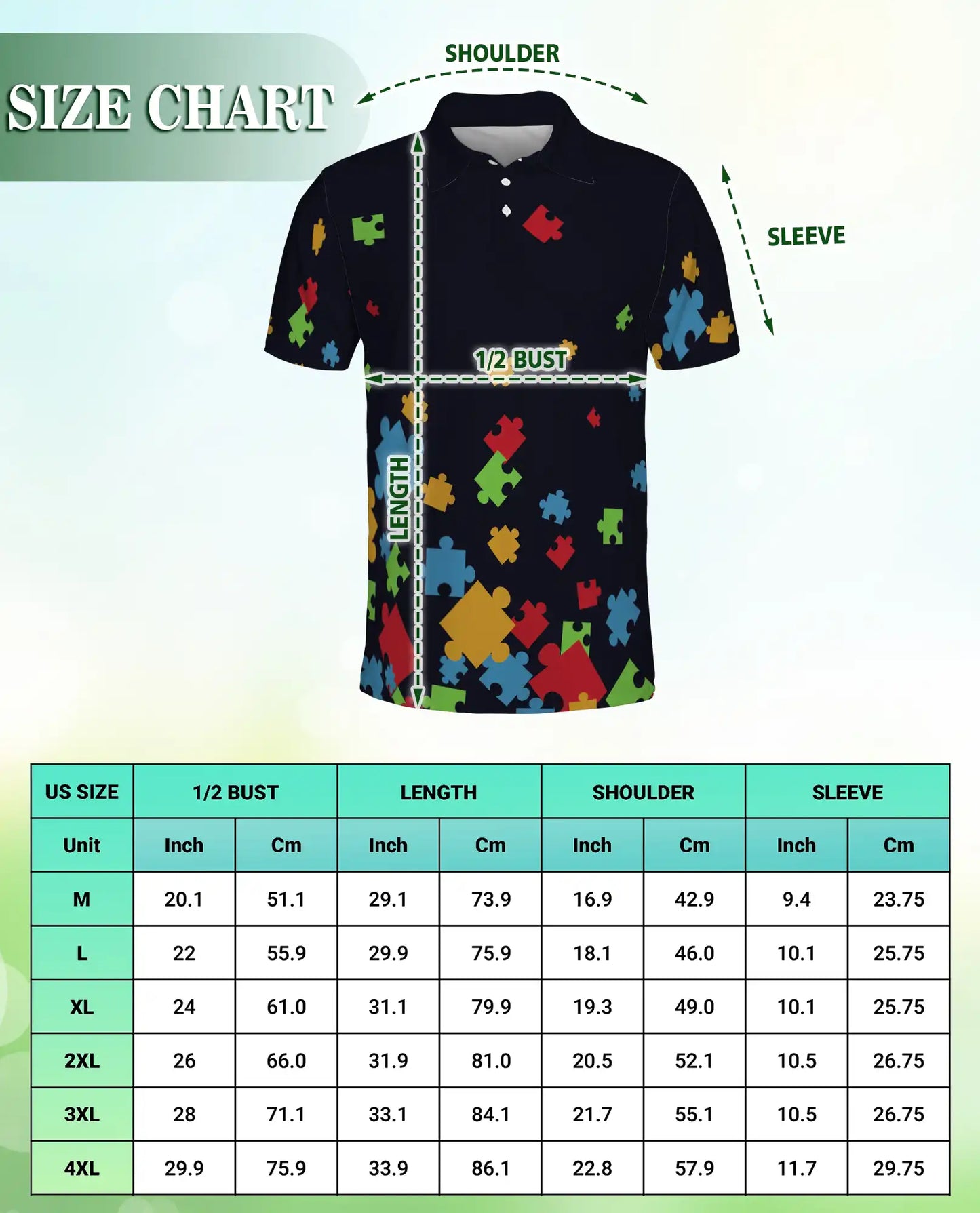 Puzzle Piece Polo Shirt – Colorful Abstract Print | Netecom