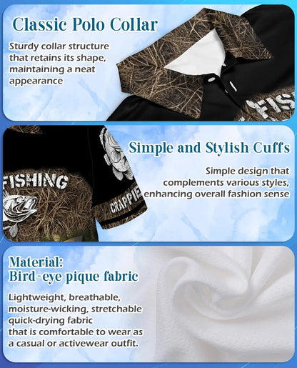 Crappie Fishing Polo Shirt – Bass Lake Outdoor Style | Netecom