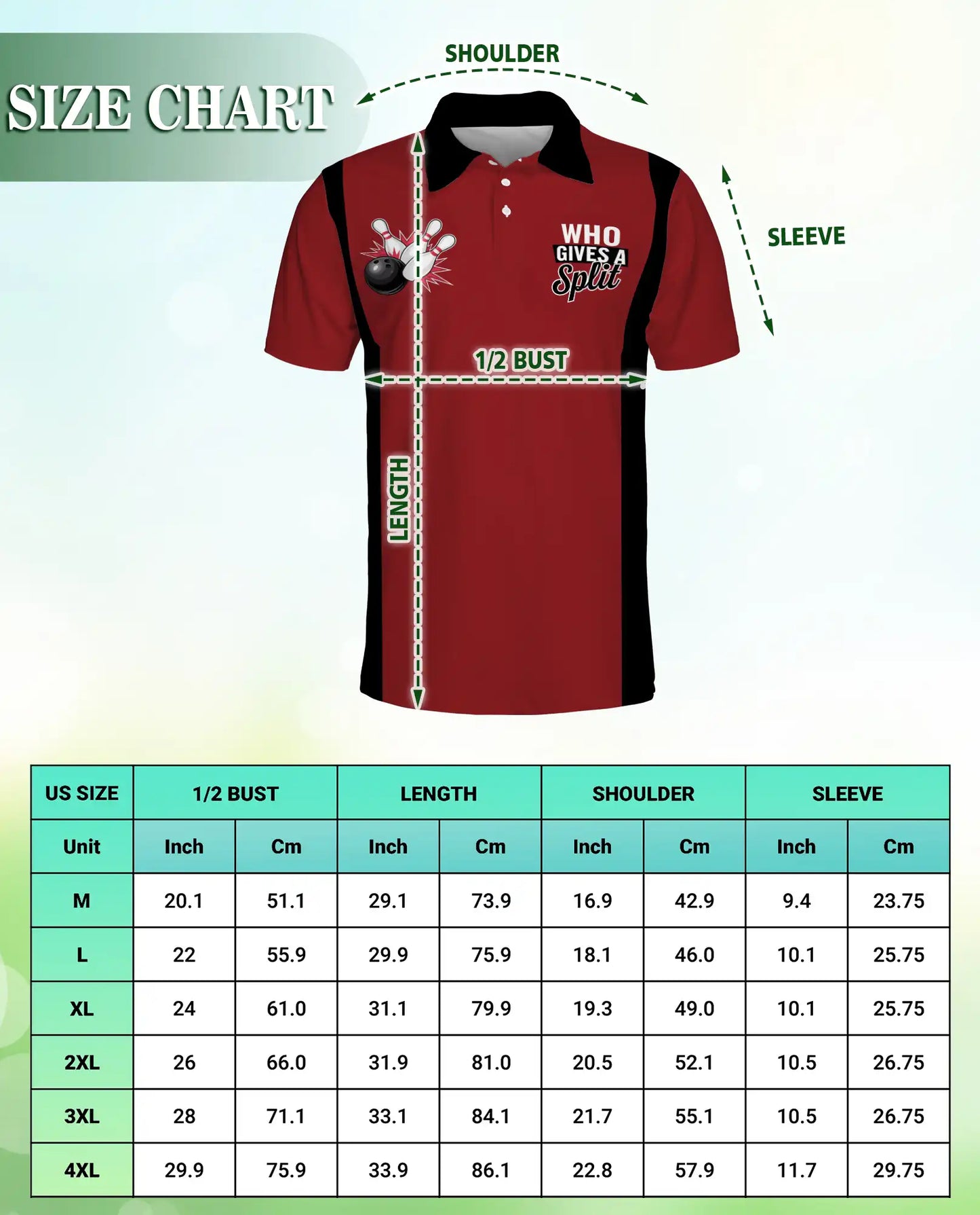 Funny Bowling 3D Polo Shirt for Men – Who Gives A Split Style | Netecom