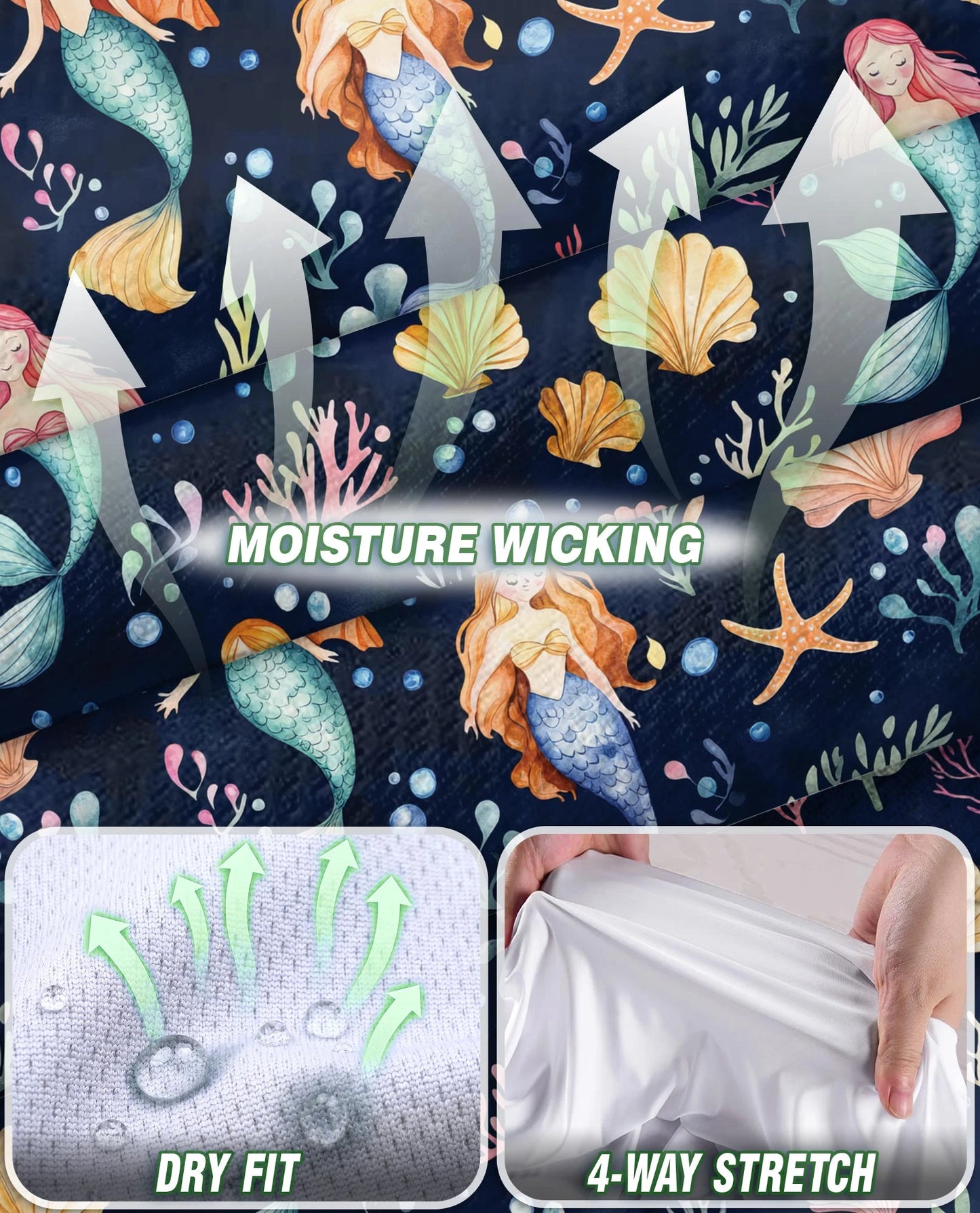 Cute Mermaid Sleeveless Polo Shirt for Women | Netecom