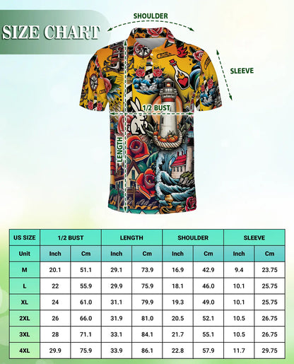 Tattoo Lighthouse Polo Shirt | Netecom