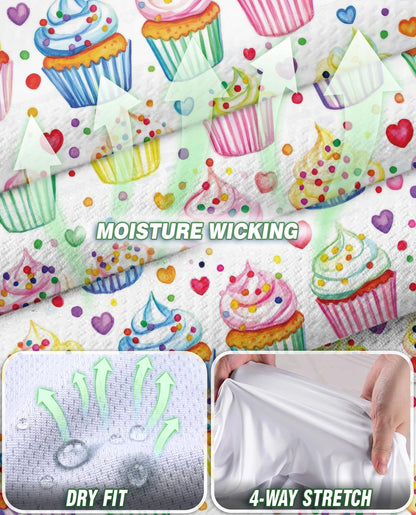 Cupcake Pattern Sleeveless Polo Shirt for Women | Netecom