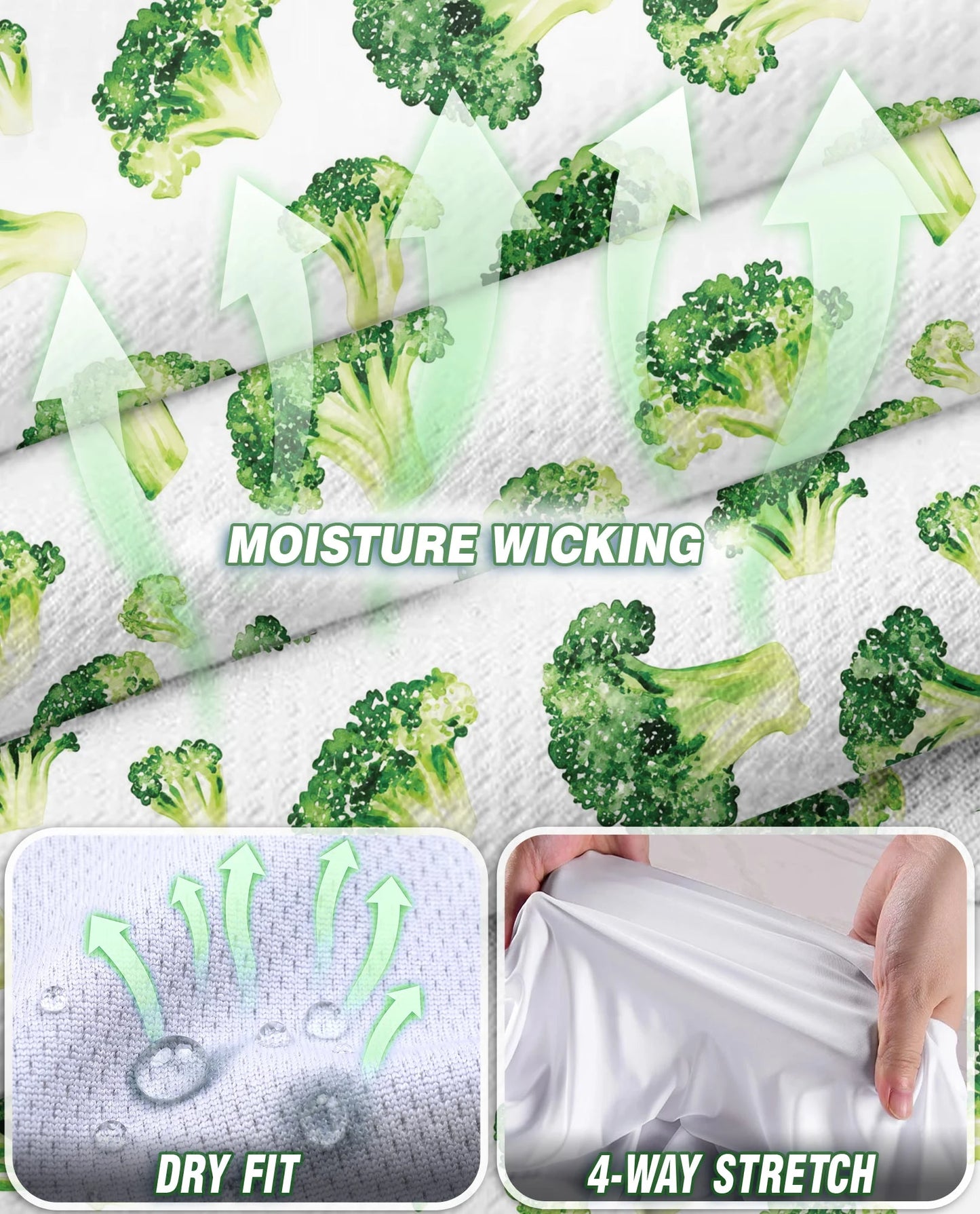 Broccoli Pattern Sleeveless Polo Shirt for Women | Netecom