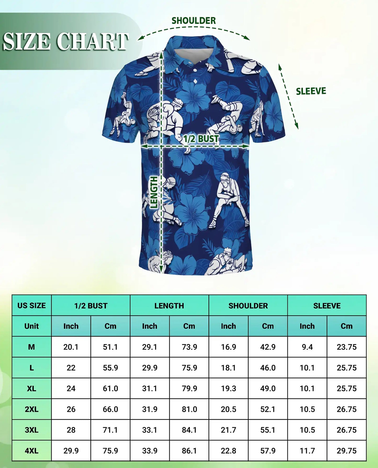 Wrestling Tropical Polo Shirt – Hibiscus Sports Print | Netecom
