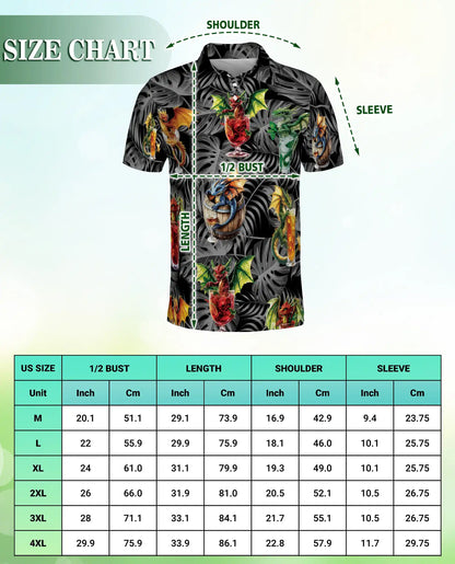 Dragon Tropical Cocktail Polo Shirt | Netecom