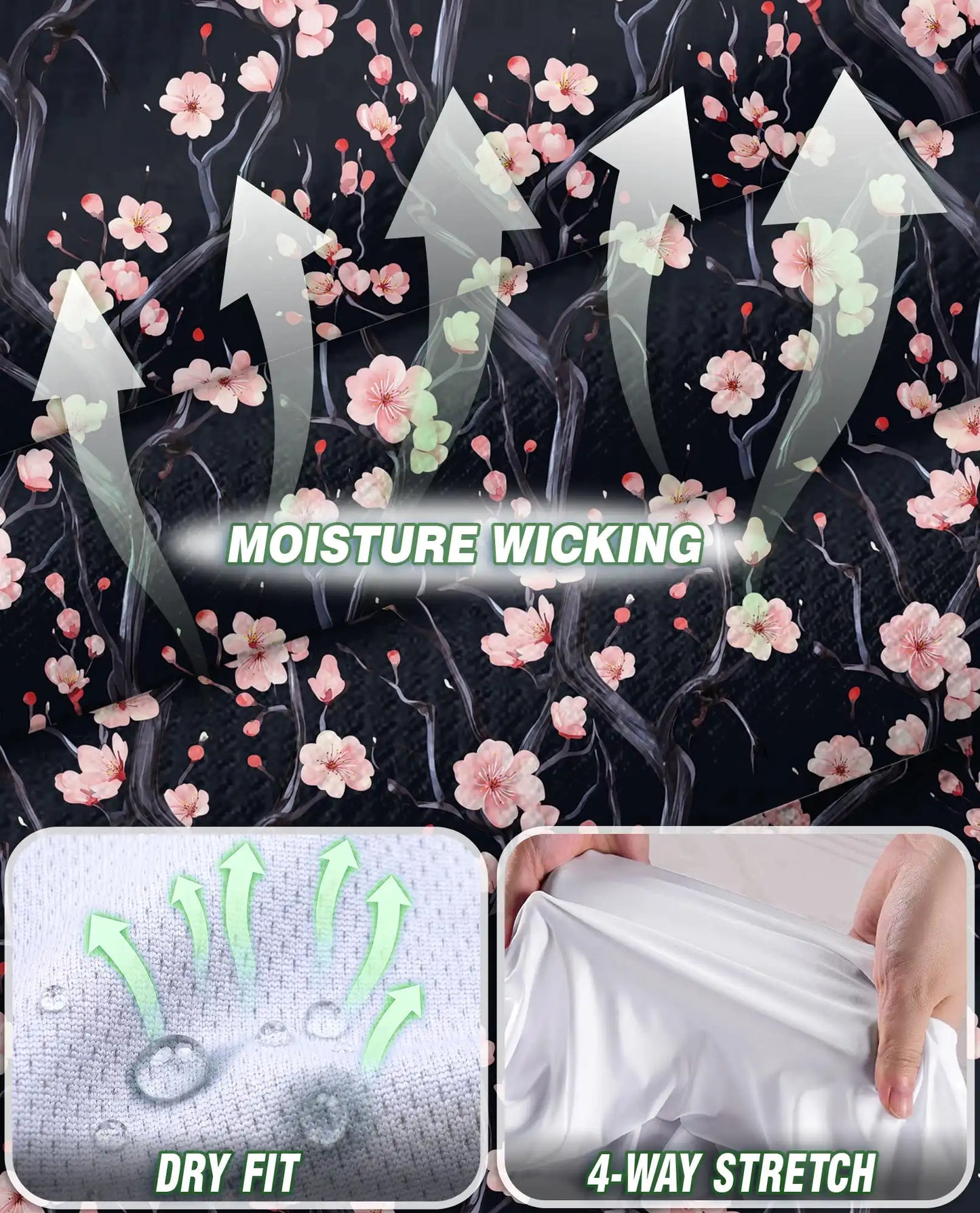 Cherry Blossom Branches Pattern Sleeveless Polo Shirt for Women | Netecom
