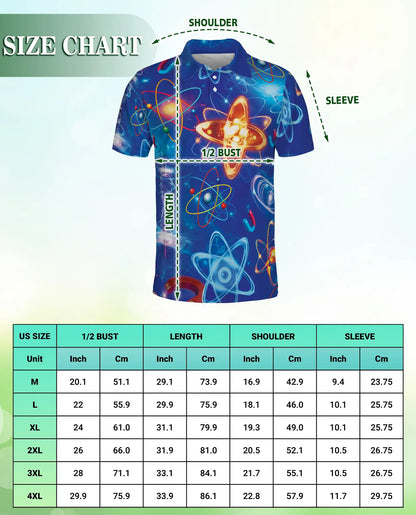 Physics Atom Polo Shirt – Science Formula Print | Netecom