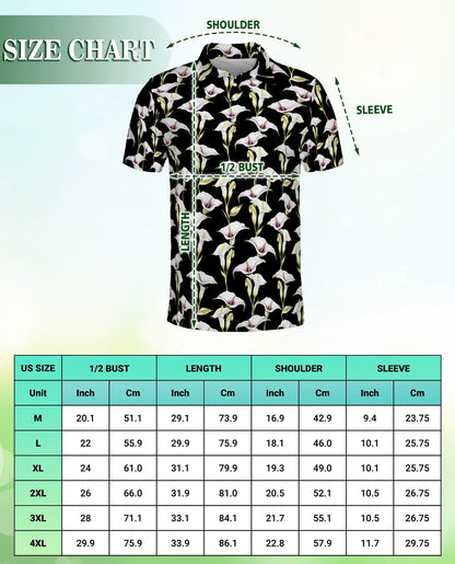 Calla Lily Polo Shirt – Elegant Floral Style | Netecom