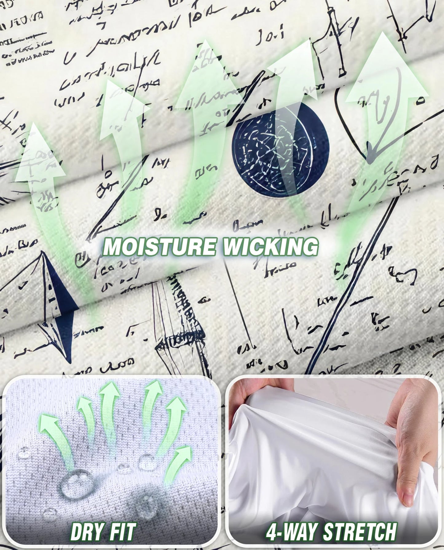 Vintage Manuscript Print Sleeveless Polo Shirt for Women | Netecom