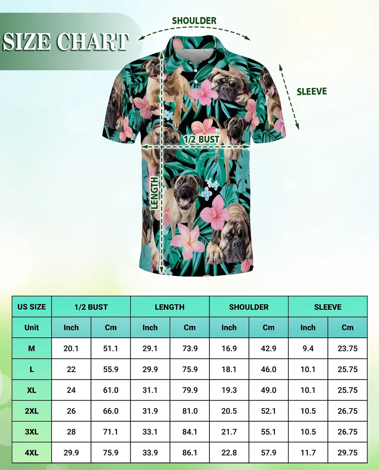Pug Tropical Floral Polo Shirt | Netecom