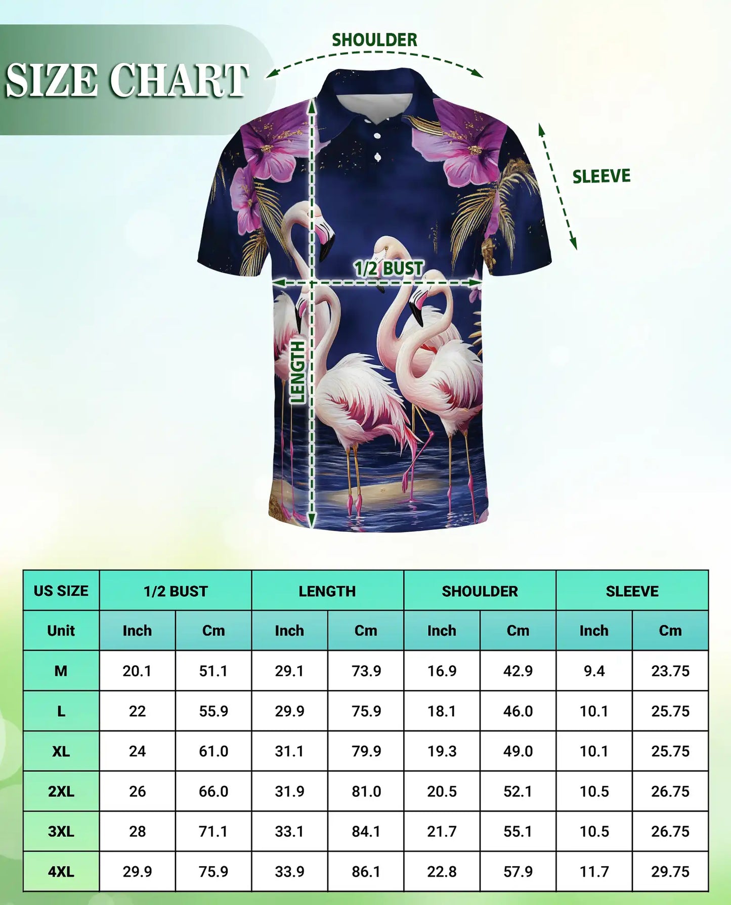 Flamingo Polo Shirt – Tropical Floral Print | Netecom