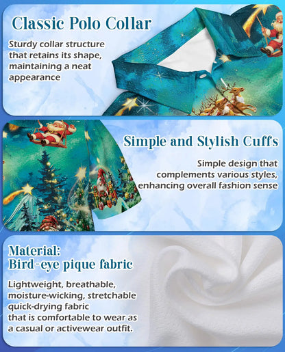 Christmas Holiday Polo Shirt for Men – The Magical Night Design | Netecom