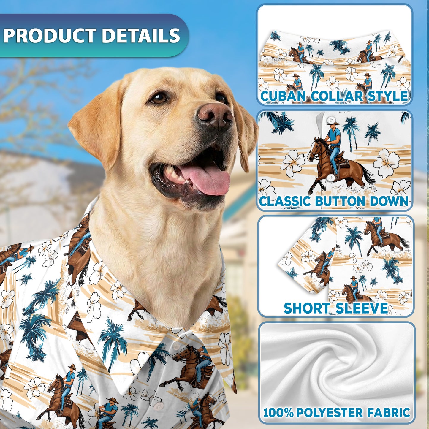 Netecom Softball Hibiscus Hawaiian Aloha Shirt for Dog and Owner, Matching Summer Button Down Pet and Human Outfit, Lightweight Beach Vacation Apparel