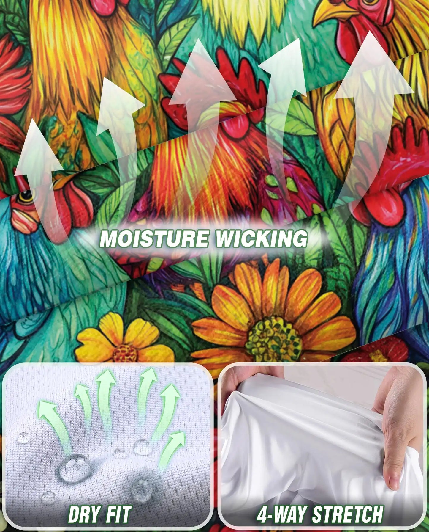Colorful Chicken Farm Summer Sleeveless Polo Shirt for Women  | Netecom