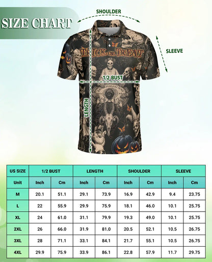 Halloween Skull Polo Shirt – Trick or Treat Style | Netecom