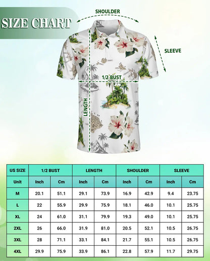 Hawaiian Island Floral Polo Shirt | Netecom