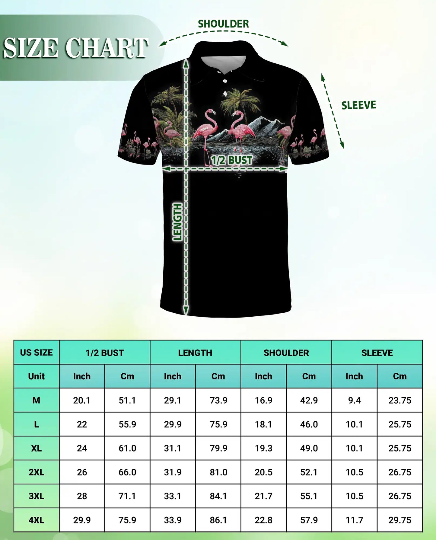 Pink Flamingo Tropical Paradise Polo Shirt for Men-Beach Summer Shirt | Netecom