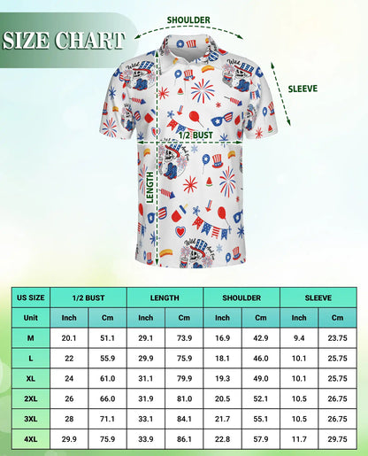 Wild And Free Patriotic Skull 4th of July Polo Shirt | Netecom