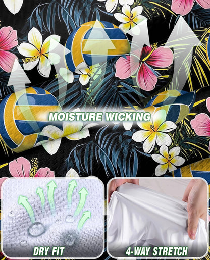 Volleyball Flower Sleeveless Polo Shirt for Women | Netecom