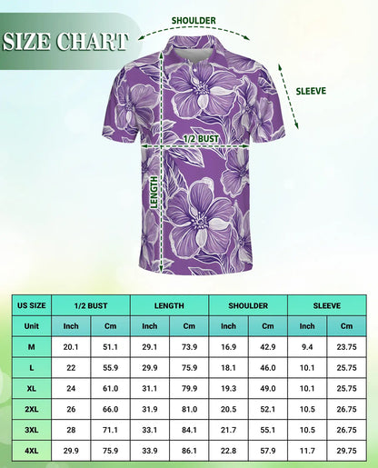 Purple Floral Polo Shirt – Elegant Summer Style | Netecom