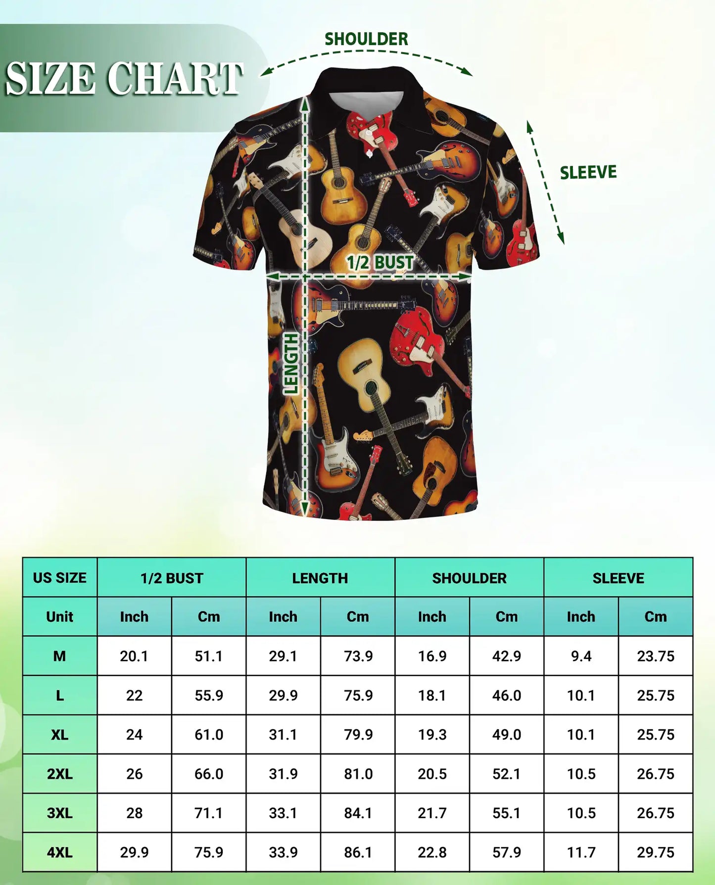 Guitar Music Polo Shirt | Netecom