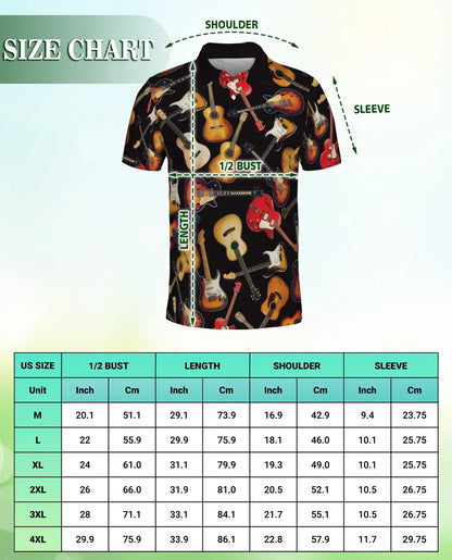 Guitar Music Polo Shirt | Netecom