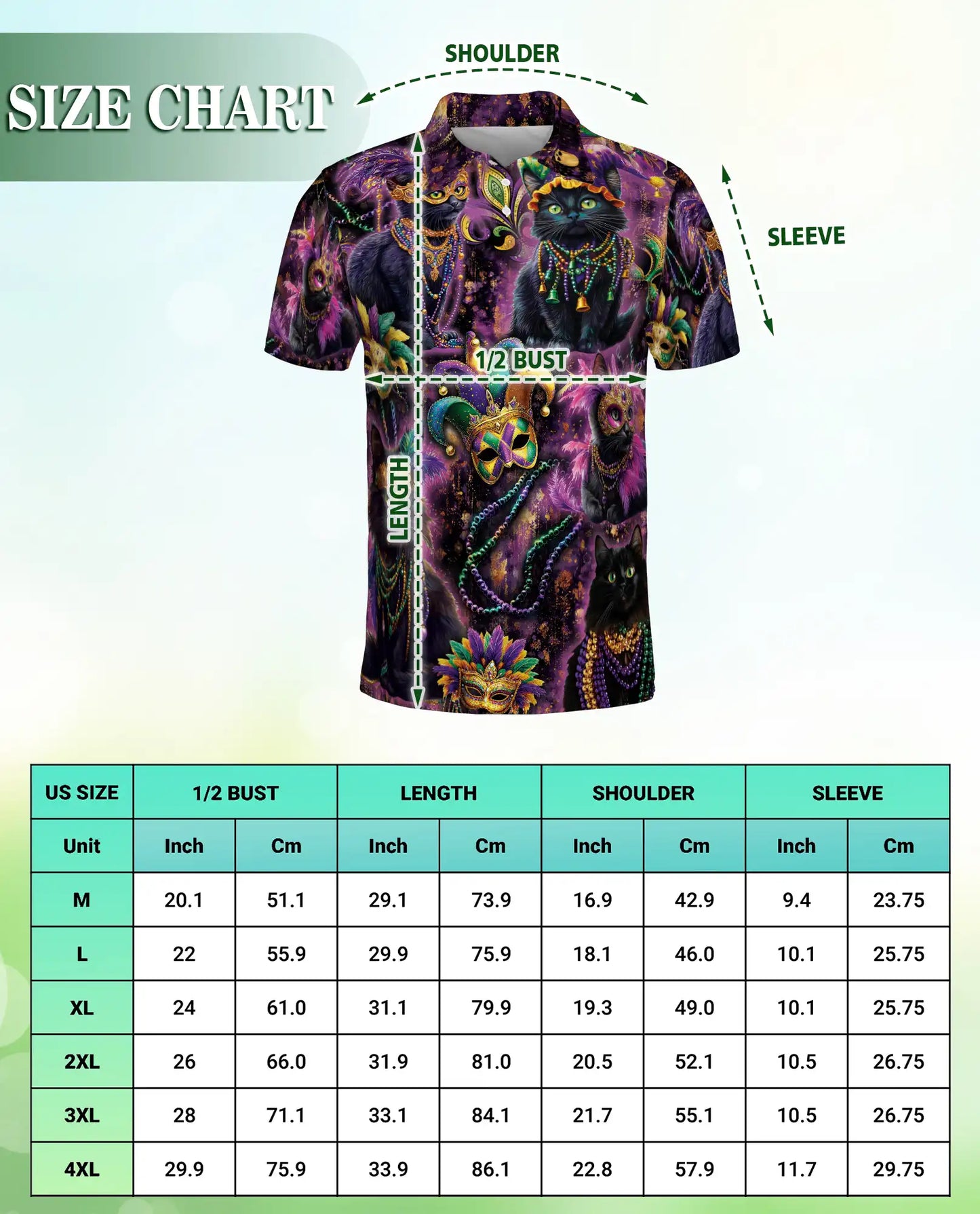 Mardi Gras Black Cat Polo Shirt | Netecom