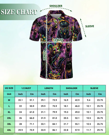 Mardi Gras Black Cat Polo Shirt | Netecom