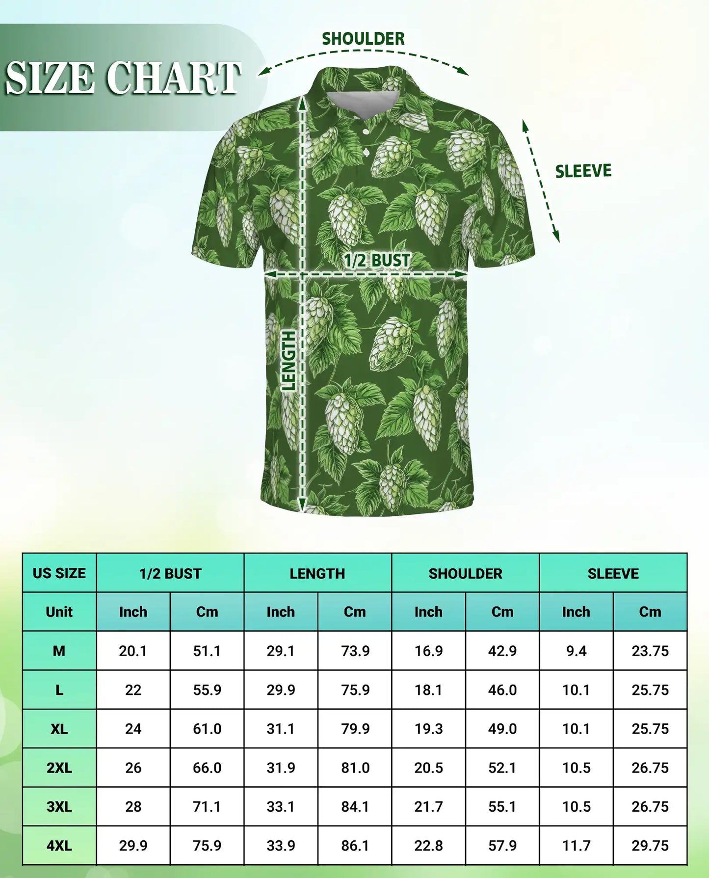 Hop Leaf Green Polo Shirt | Netecom