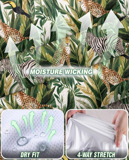 Tropical Summer Wild Animals Plants Sleeveless Polo Shirt for Women | Netecom