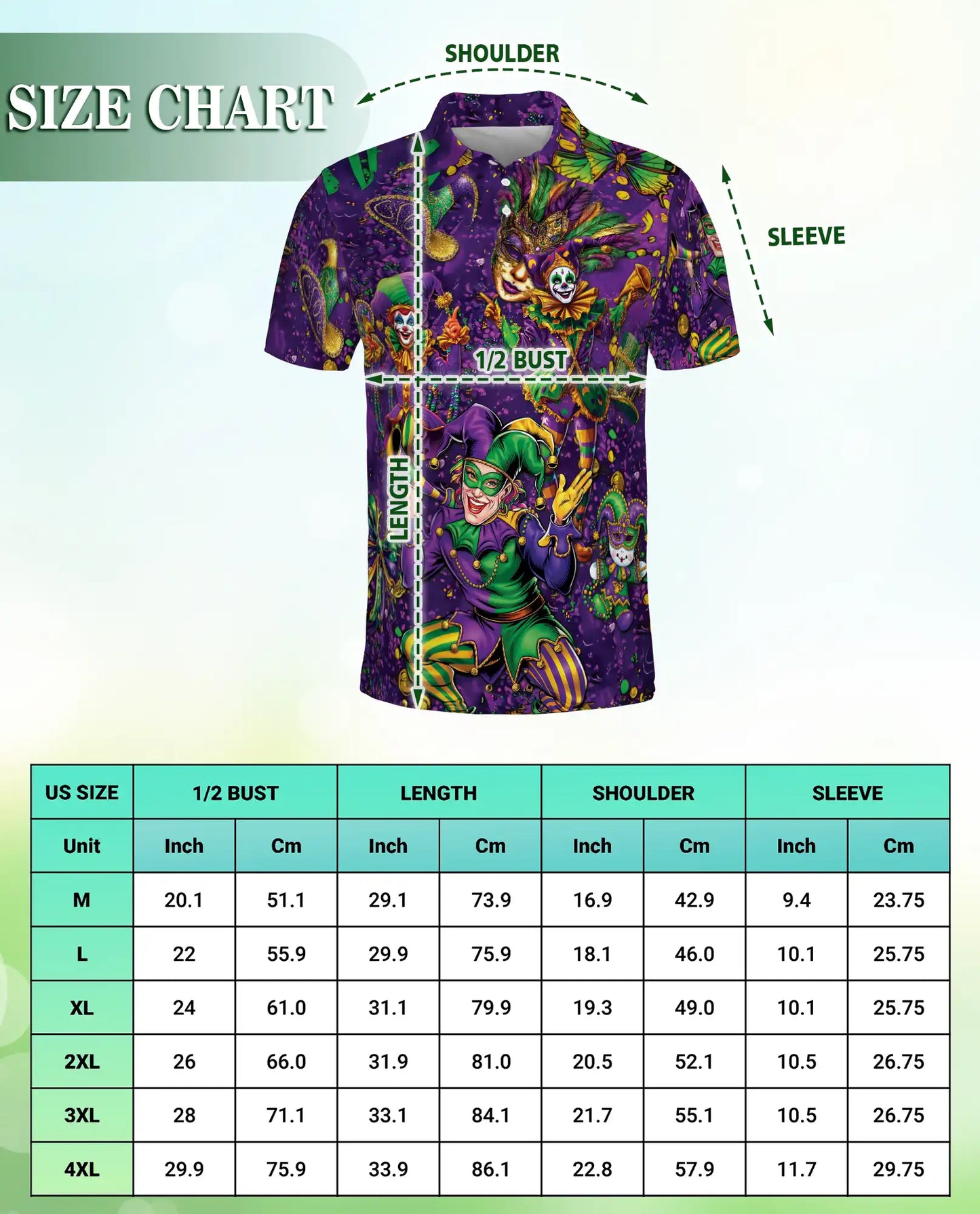 Mardi Gras Jester Hawaiian Polo Shirt | Netecom