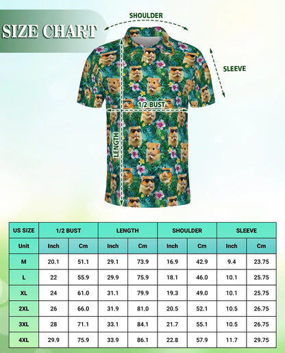 Funny Hamster Hawaiian Polo Shirt | Netecom