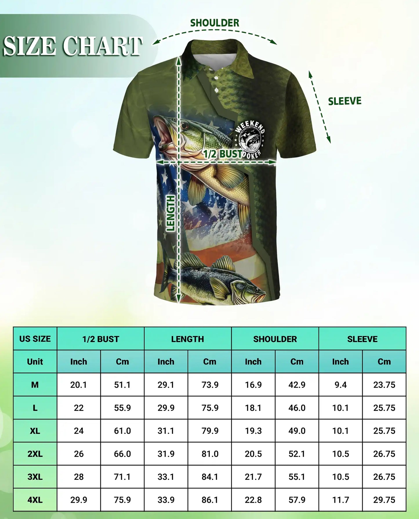 Weekend Hooker Bass Fishing 3D Polo Shirt for Men – Patriotic Angler Style | Netecom