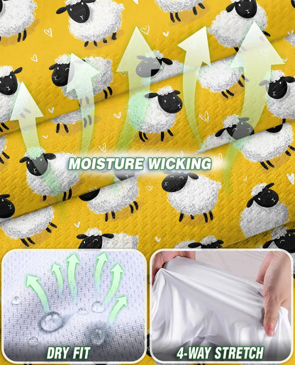 Cute Sheep Sleeveless Polo Shirt for Women – Adorable Farm Animal Style | Netecom